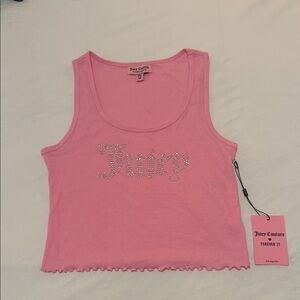 NWT Juicy Couture Pink Rhinestone Tank